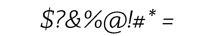 29LTZaridSerif LightSlanted Font OTHER CHARS