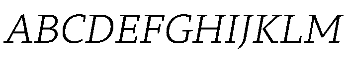 29LTZaridSerif LightSlanted Font UPPERCASE