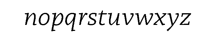 29LTZaridSerif LightSlanted Font LOWERCASE