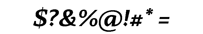 29LTZaridSerif SemiBoldSlanted Font OTHER CHARS