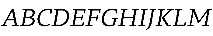 29LTZaridSerif Slanted Font UPPERCASE