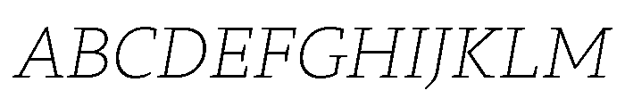 29LTZaridSerif ThinSlanted Font UPPERCASE