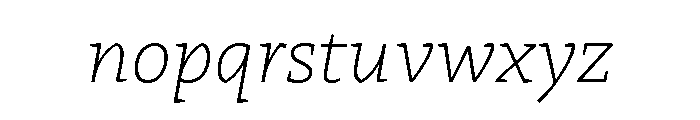 29LTZaridSerif ThinSlanted Font LOWERCASE