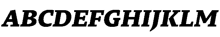 29LTZaridSerifSlanted BlackSlanted Instance Font UPPERCASE