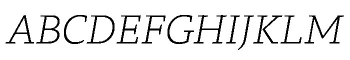 29LTZaridSerifSlanted ExtraLightSlanted Instance Font UPPERCASE