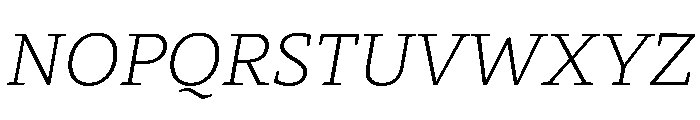 29LTZaridSerifSlanted ExtraLightSlanted Instance Font UPPERCASE