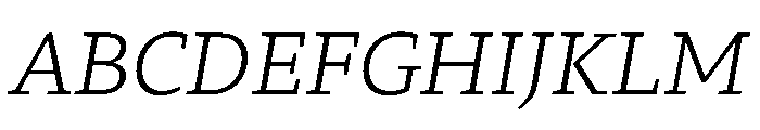 29LTZaridSerifSlanted LightSlanted Instance Font UPPERCASE