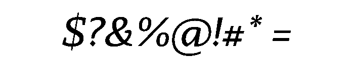 29LTZaridSerifSlanted MediumSlanted Instance Font OTHER CHARS