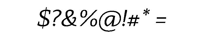 29LTZaridSerifSlanted Slanted Instance Font OTHER CHARS