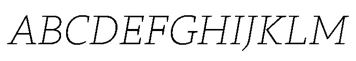 29LTZaridSerifSlanted ThinSlanted Instance Font UPPERCASE
