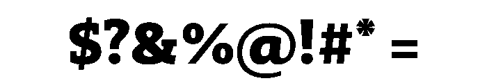 29LTZaridSlab Black Instance Font OTHER CHARS