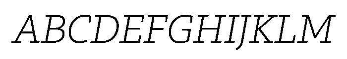 29LTZaridSlab ExtraLightSlanted Font UPPERCASE