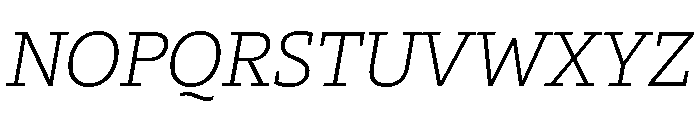 29LTZaridSlab ExtraLightSlanted Font UPPERCASE