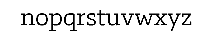 29LTZaridSlab Light Instance Font LOWERCASE