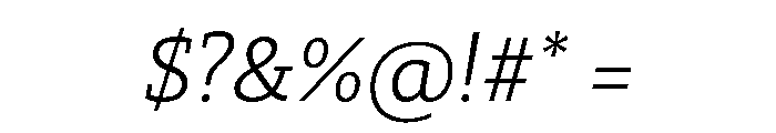 29LTZaridSlab LightSlanted Font OTHER CHARS