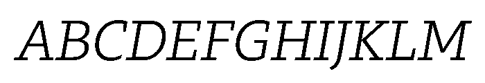 29LTZaridSlab LightSlanted Font UPPERCASE