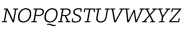 29LTZaridSlab LightSlanted Font UPPERCASE