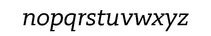 29LTZaridSlab Slanted Font LOWERCASE