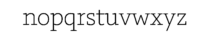 29LTZaridSlab Thin Instance Font LOWERCASE