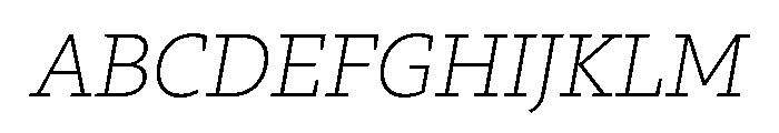 29LTZaridSlab ThinSlanted Font UPPERCASE
