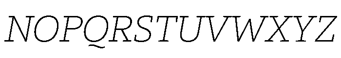 29LTZaridSlab ThinSlanted Font UPPERCASE