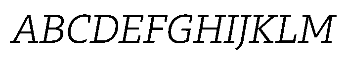 29LTZaridSlabSlanted LightSlanted Instance Font UPPERCASE