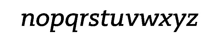 29LTZaridSlabSlanted MediumSlanted Instance Font LOWERCASE
