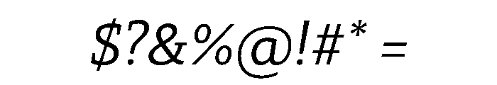 29LTZaridSlabSlanted Slanted Instance Font OTHER CHARS