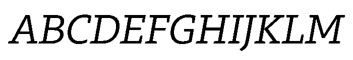 29LTZaridSlabSlanted Slanted Instance Font UPPERCASE