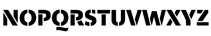 29LTZaridStencil Black Instance Font UPPERCASE