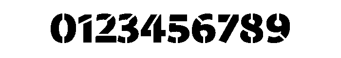 29LTZaridStencil Black Font OTHER CHARS