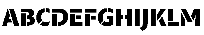29LTZaridStencil Black Font UPPERCASE