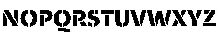 29LTZaridStencil Black Font UPPERCASE