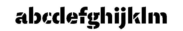 29LTZaridStencil Black FONT