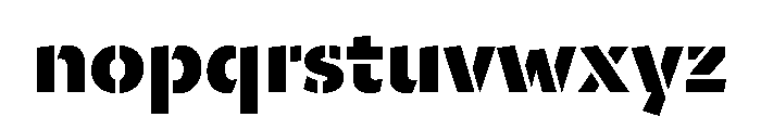 29LTZaridStencil Black Font LOWERCASE