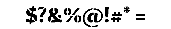 29LTZaridStencil Bold Instance Font OTHER CHARS