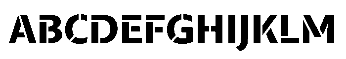 29LTZaridStencil Bold Instance Font UPPERCASE