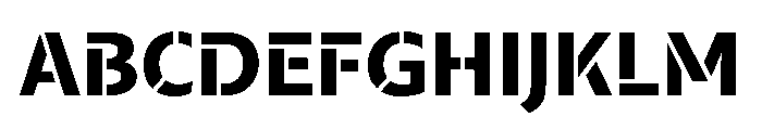 29LTZaridStencil Bold Font UPPERCASE