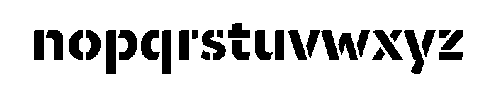 29LTZaridStencil Bold Font LOWERCASE