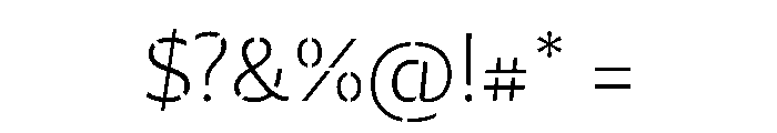 29LTZaridStencil ExtraLight Instance Font OTHER CHARS