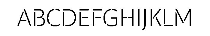 29LTZaridStencil ExtraLight Instance Font UPPERCASE