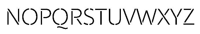 29LTZaridStencil ExtraLight Instance Font UPPERCASE
