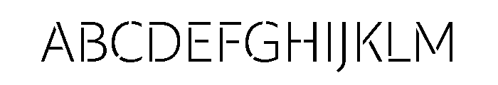 29LTZaridStencil ExtraLight Font UPPERCASE