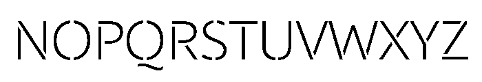 29LTZaridStencil ExtraLight Font UPPERCASE