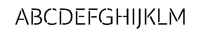 29LTZaridStencil Light Instance Font UPPERCASE