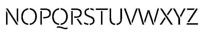 29LTZaridStencil Light Font UPPERCASE