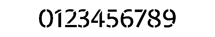 29LTZaridStencil Medium Instance Font OTHER CHARS