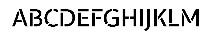 29LTZaridStencil Medium Instance Font UPPERCASE