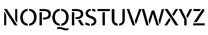 29LTZaridStencil Medium Instance Font UPPERCASE