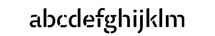 29LTZaridStencil Medium Instance FONT
